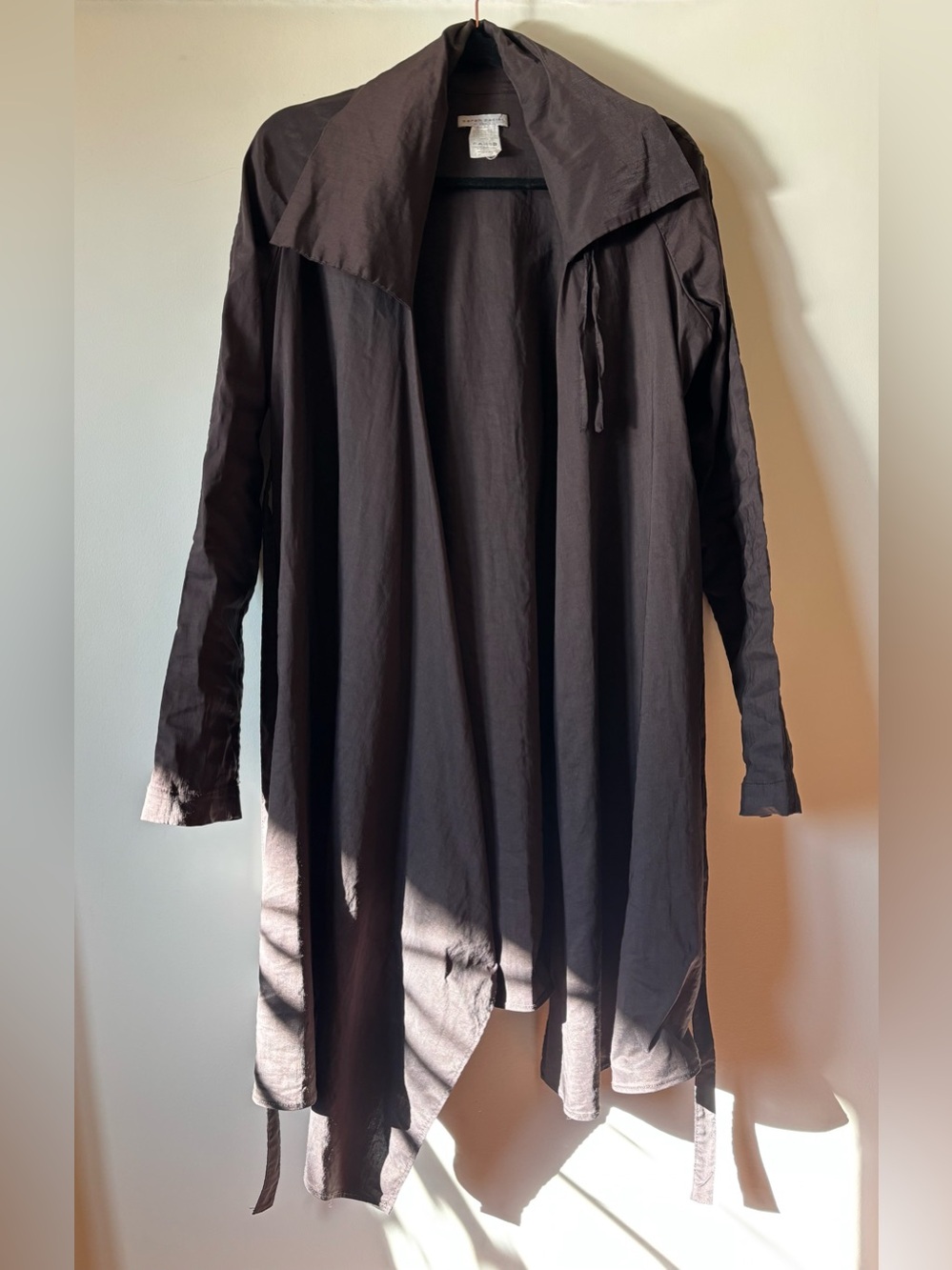 Sarah Pacini Linen Trench Coat